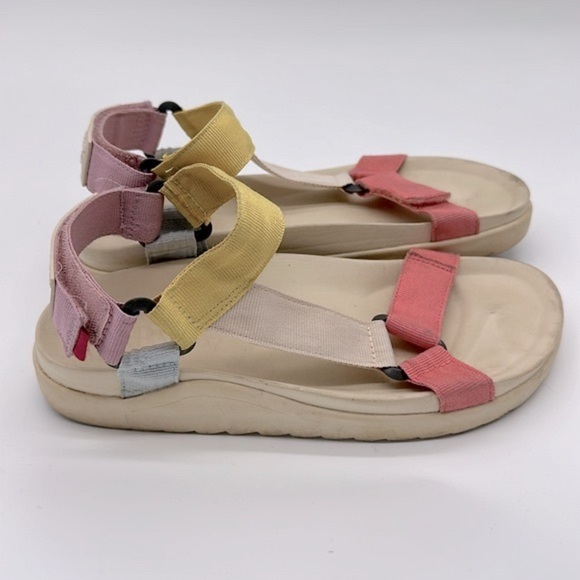 ZARA colorblock multicolor velcro strappy sandal - Picture 6 of 6